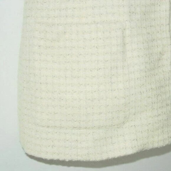 NWT ELIE TAHARI Cream Ivory Wool Madelena Tweed Jacket 42/6 - Picture 5 of 8
